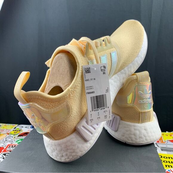 Adidas NMD R1 Yellow Iridescent Size 10.5 Women's - Picture 5 of 12